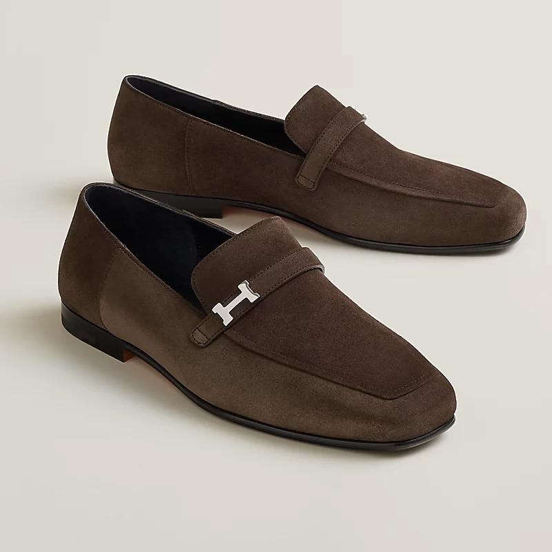 Giày Hermes Giovanni Loafer Nam Nâu