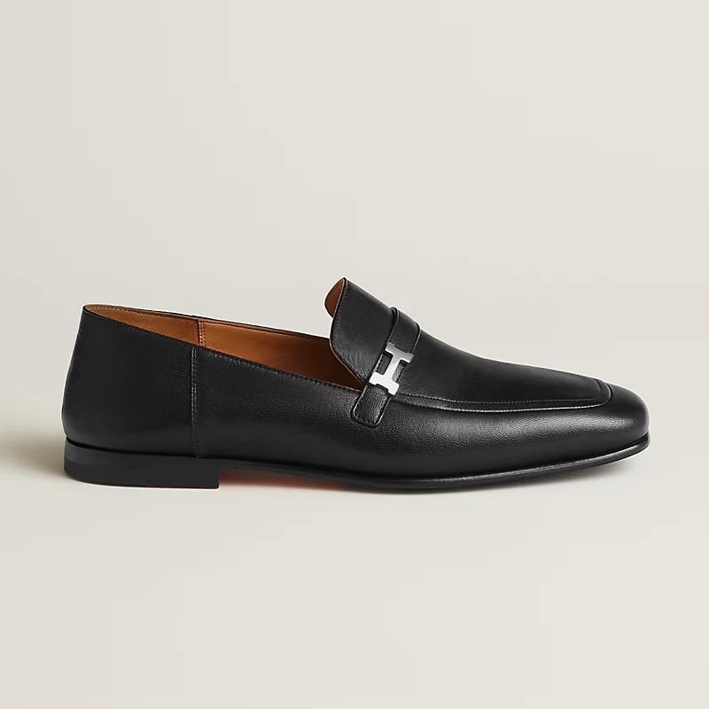 Giày Hermes Giovanni Loafer Nam Đen Bạc