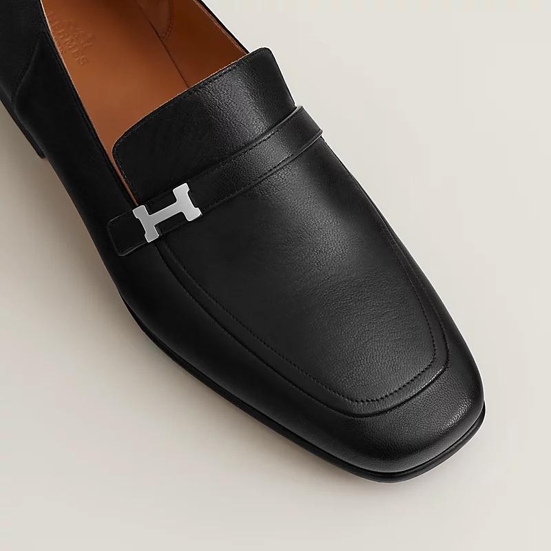 Giày Hermes Giovanni Loafer Nam Đen Bạc