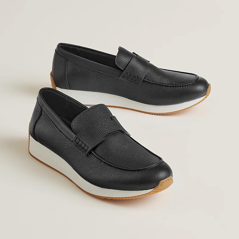 Giày Hermes Ground Loafer Nam Đen