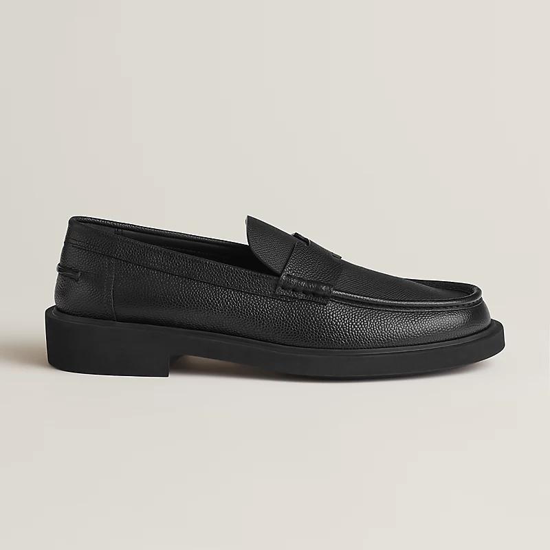 Giày Hermes Guillaume Loafer Nam Đen