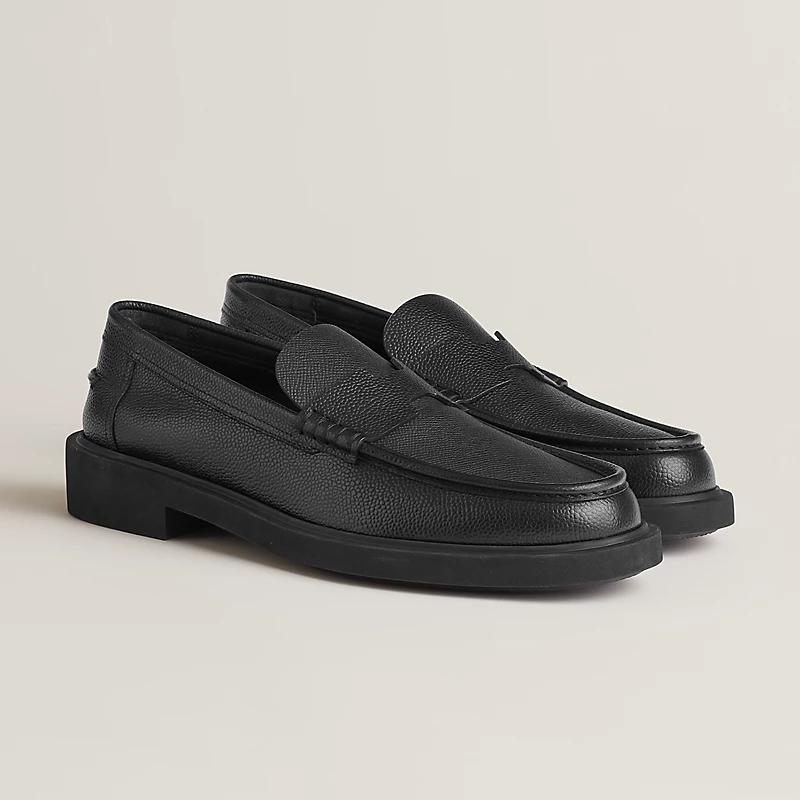 Giày Hermes Guillaume Loafer Nam Đen