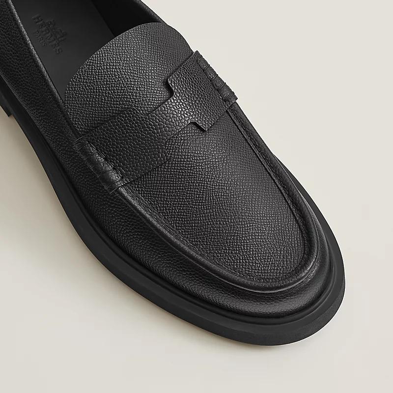 Giày Hermes Guillaume Loafer Nam Đen