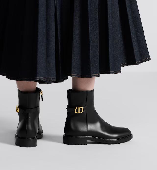 Giày Dior 30 Montaigne Ankle Boot Nữ Đen