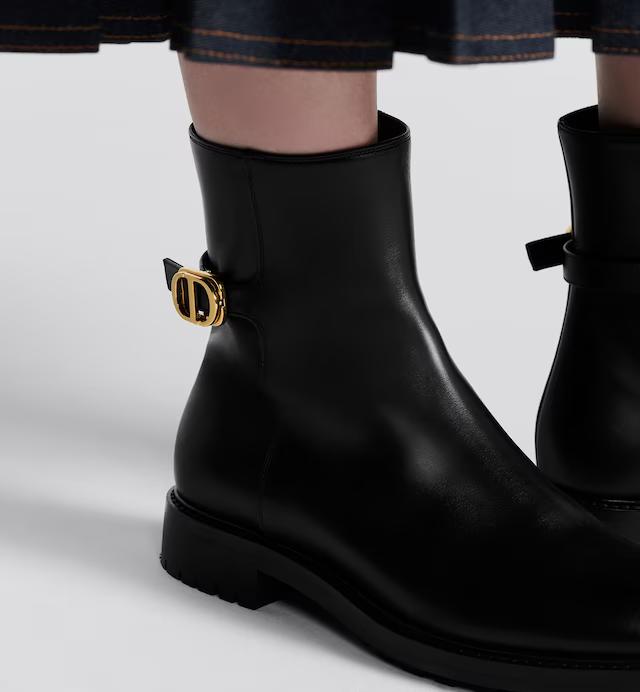 Giày Dior 30 Montaigne Ankle Boot Nữ Đen