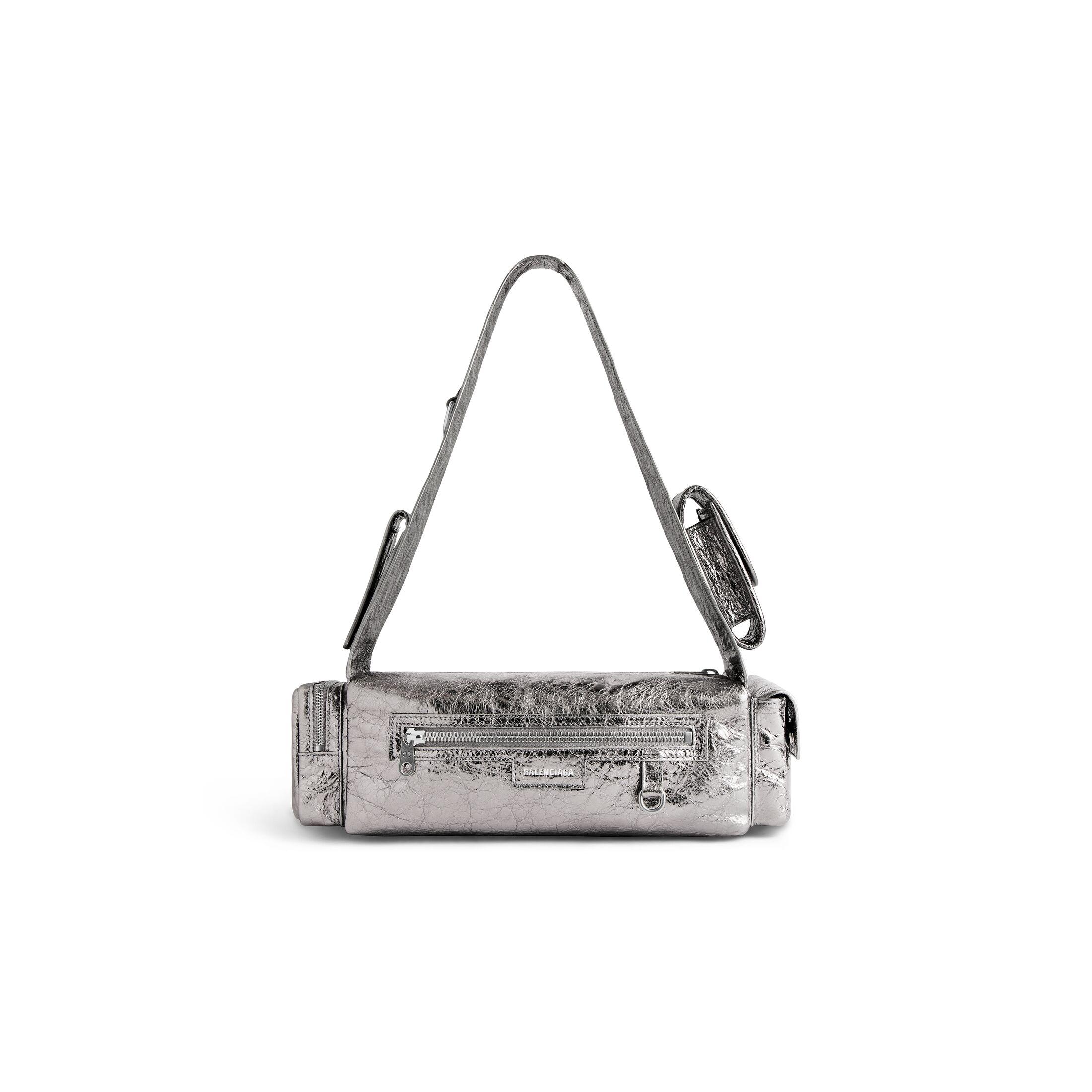 Túi Balenciaga Superbusy Xs Sling Bag Metallized Nữ Bạc