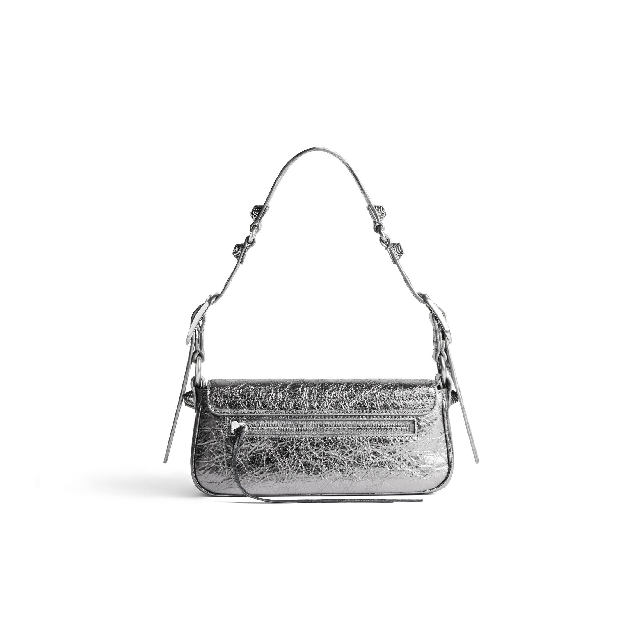 Túi Balenciaga Le Cagole Xs Sling Bag Metallized Nữ Bạc