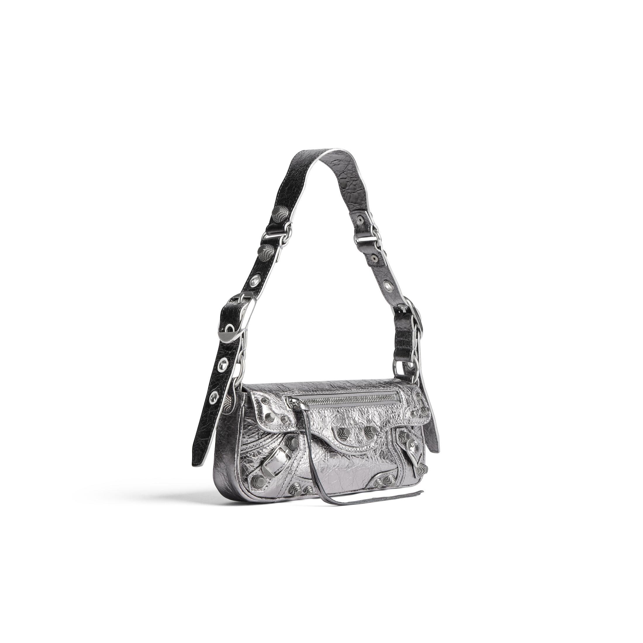 Túi Balenciaga Le Cagole Xs Sling Bag Metallized Nữ Bạc