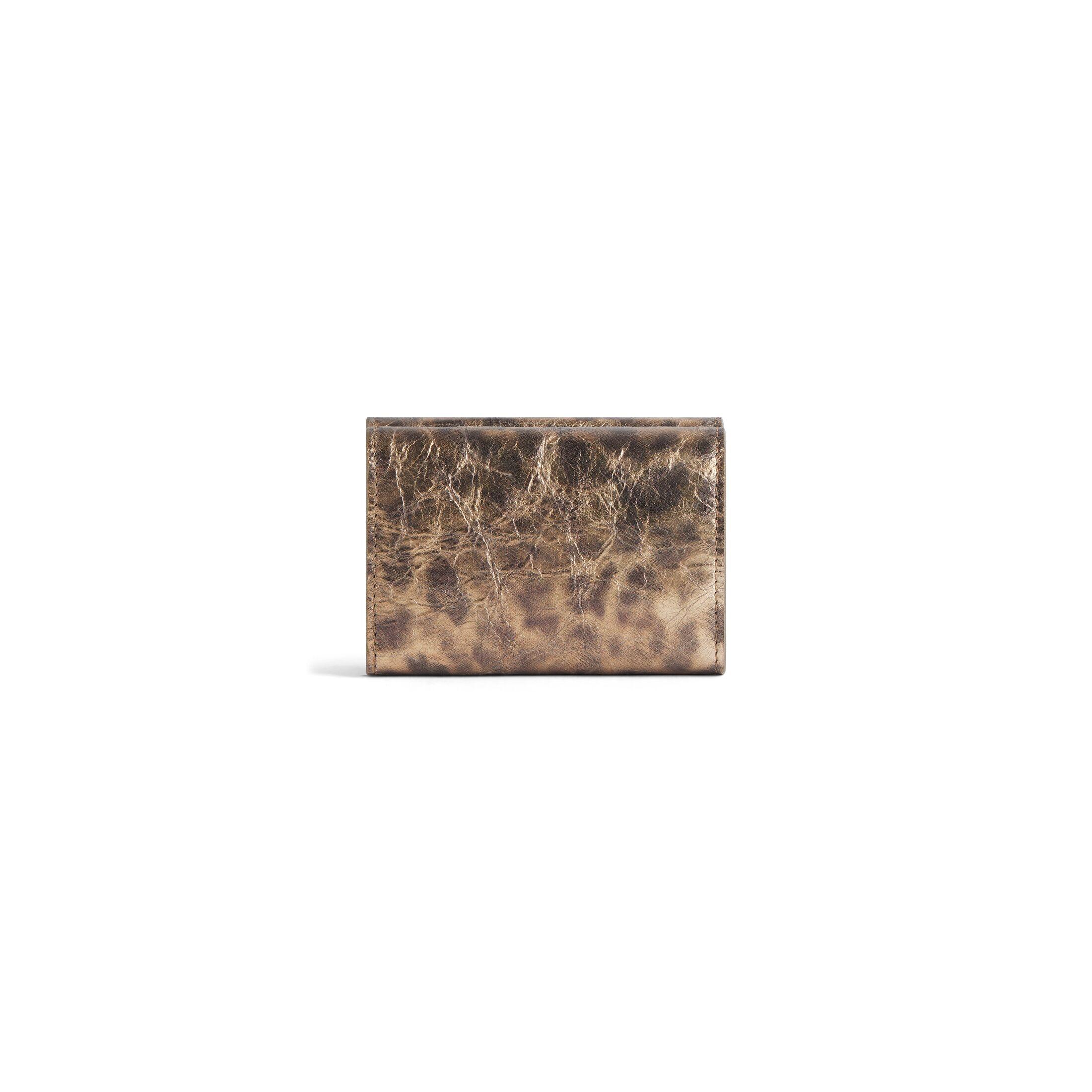 Ví Balenciaga Le Cagole Mini Wallet With Leopard Print Nữ Nâu