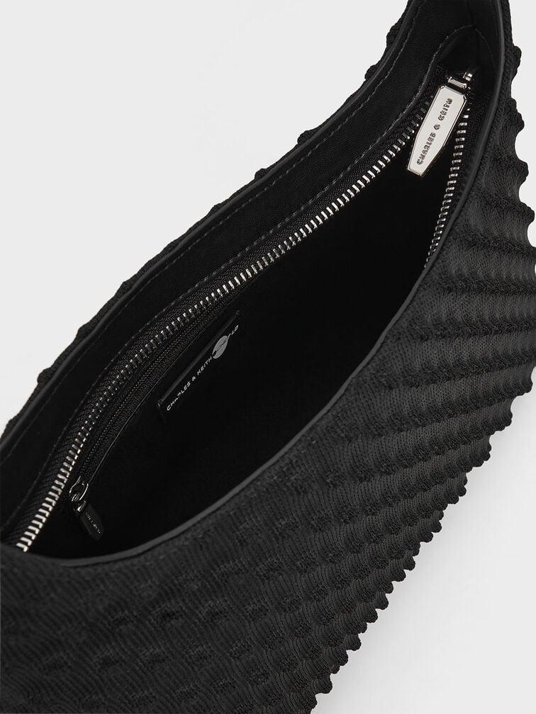 Túi Charles & Keith Spike Textured Nữ Đen