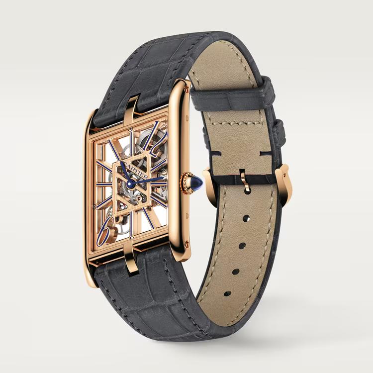 Đồng Hồ Cartier Tank Asymétrique Watch Nam Vàng Hồng