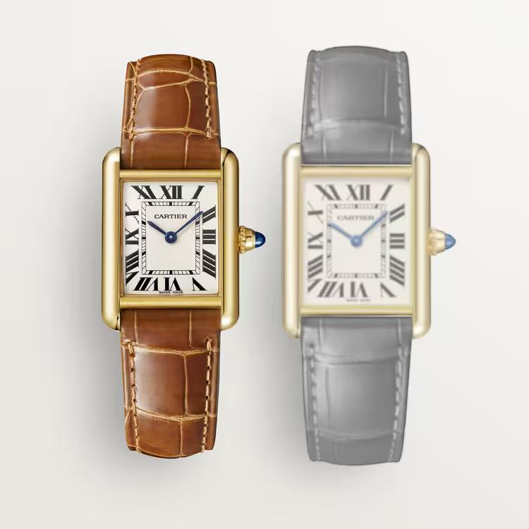 Đồng Hồ Cartier Tank Louis Cartier Watch Nữ Nâu