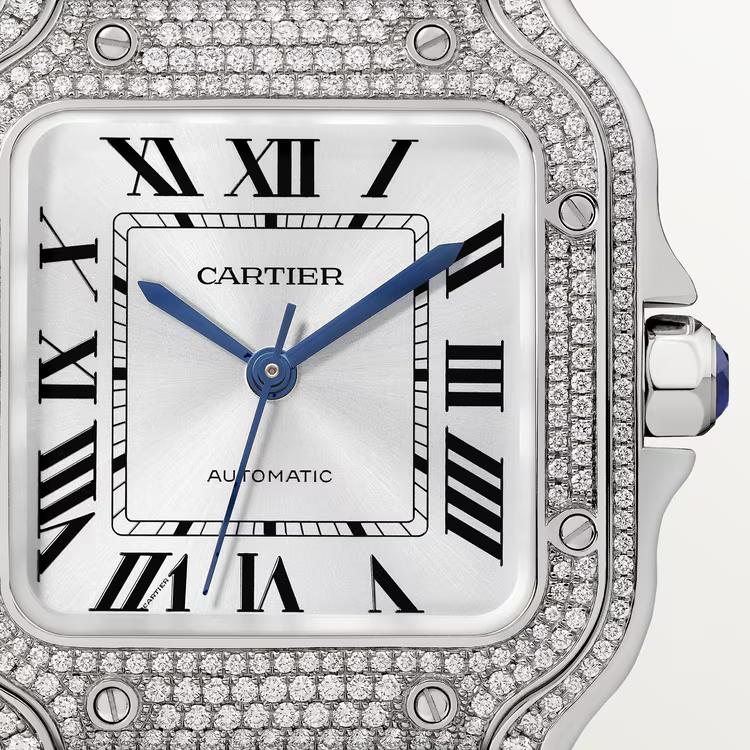 Đồng Hồ Cartier Santos De Cartier Watch Nam Vàng Trắng