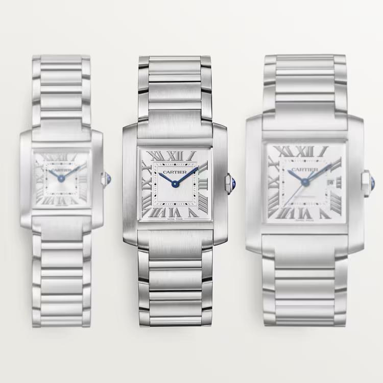 Đồng Hồ Cartier Tank Française Medium Watch Nữ Bạc