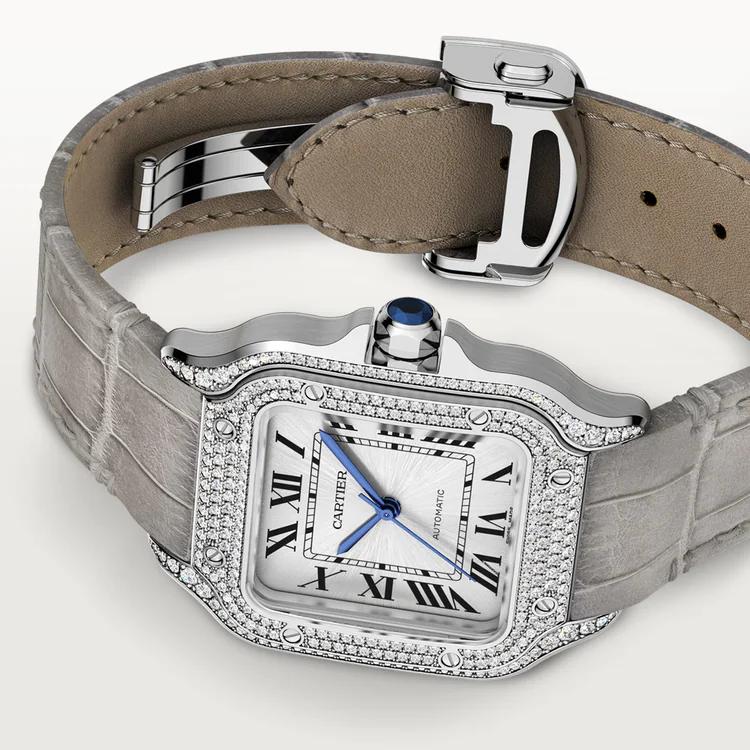 Đồng Hồ Cartier Santos De Cartier Watch Nam Vàng Trắng