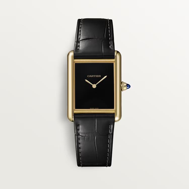 Đồng Hồ Cartier Tank Louis Cartier Watch Nam Đen