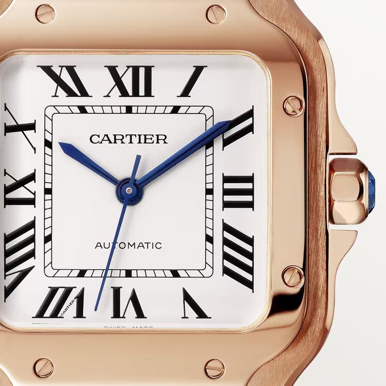 Đồng Hồ Cartier Santos De Cartier Watch Nam Vàng Hồng