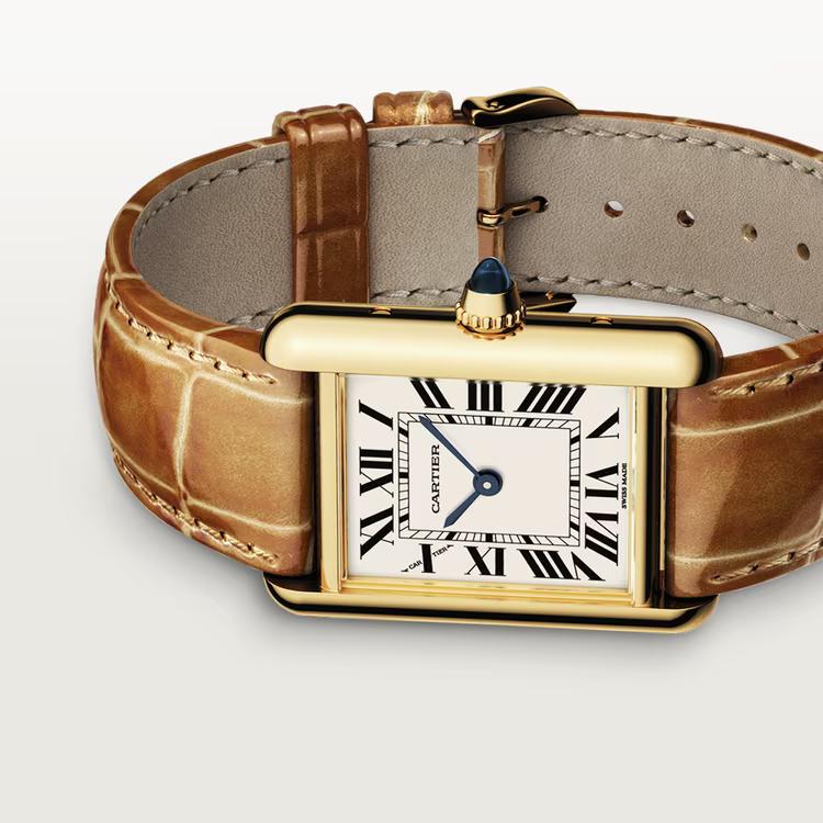 Đồng Hồ Cartier Tank Louis Cartier Watch Nữ Nâu