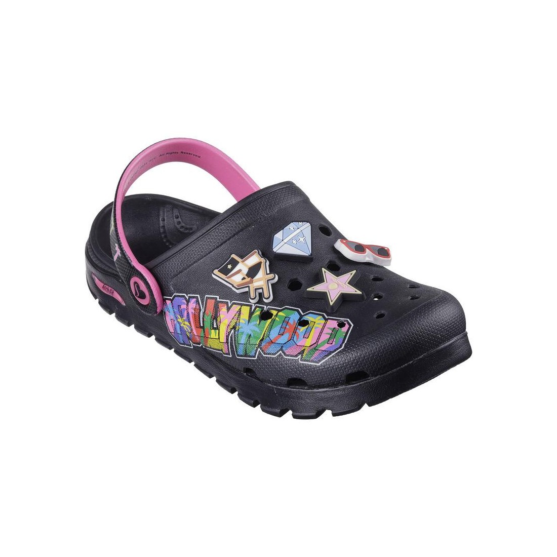 Dép Skechers Foamies: Arch Fit Footsteps - Starstruck Nữ Đen