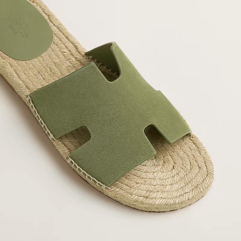 Dép Hermes Antigua Espadrille Nam Xanh Mint