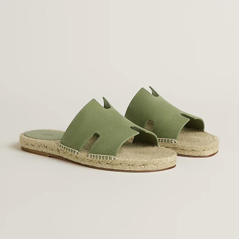 Dép Hermes Antigua Espadrille Nam Xanh Mint