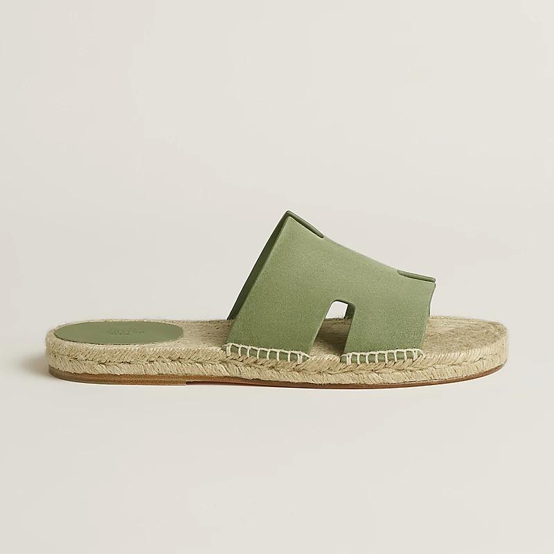 Dép Hermes Antigua Espadrille Nam Xanh Mint