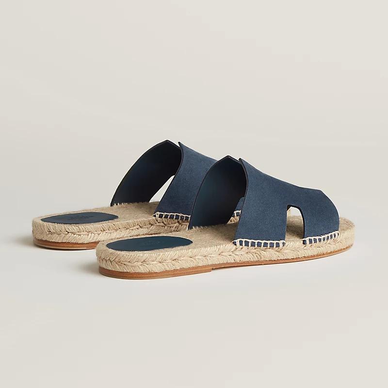 Dép Hermes Antigua Espadrille Nam Xanh Navy