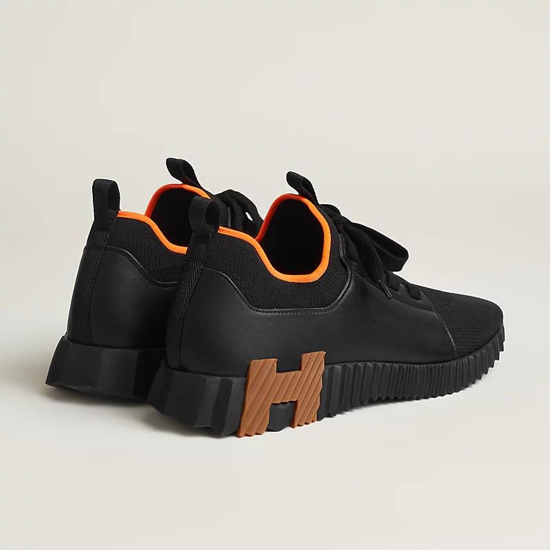 Giày Hermes Depart Slip-On Sneaker Nam Đen Cam