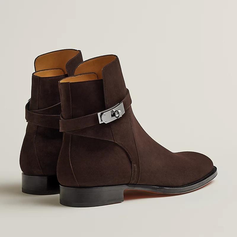 Giày Hermes Fortune Ankle Boot Nam Nâu