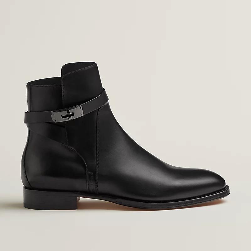 Giày Hermes Fortune Ankle Boot Nam Đen