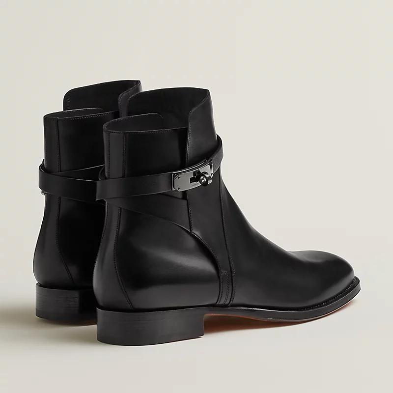 Giày Hermes Fortune Ankle Boot Nam Đen