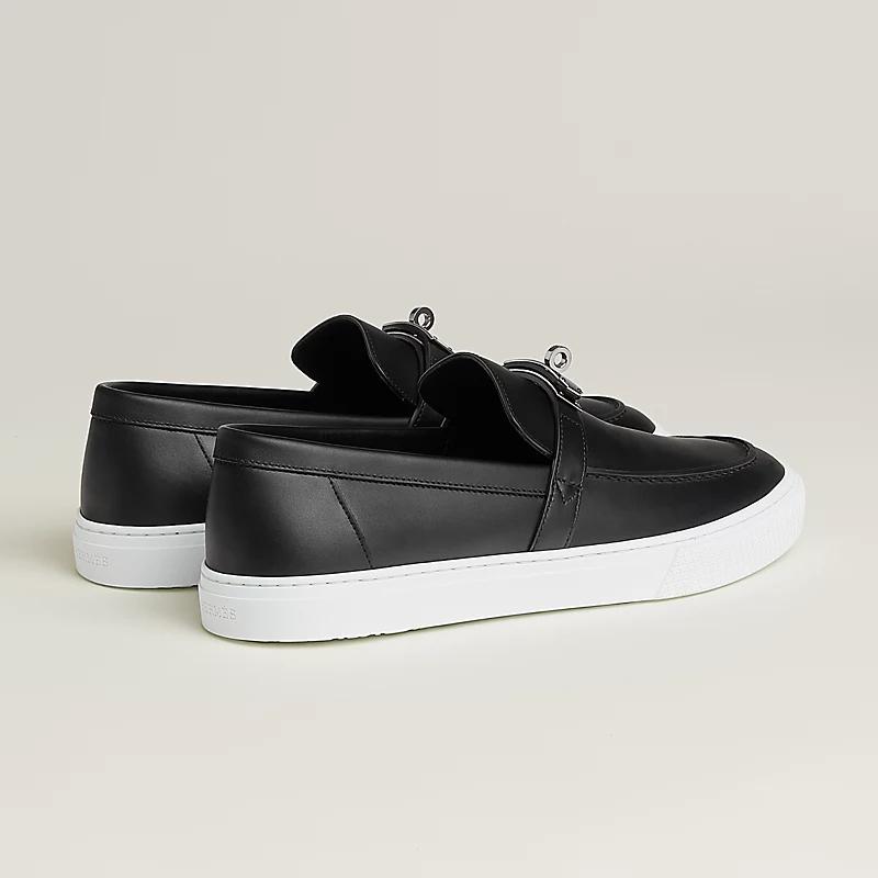 Giày Hermes Game Slip-On Sneaker Nam Đen