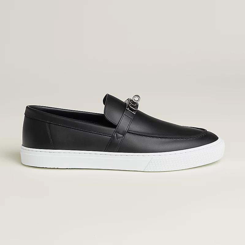 Giày Hermes Game Slip-On Sneaker Nam Đen