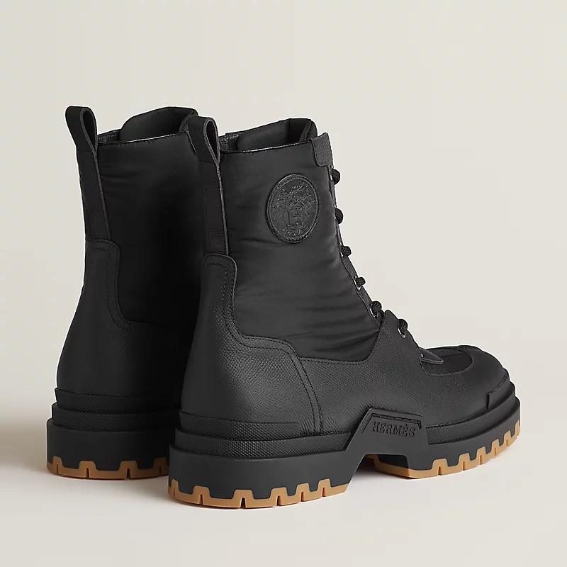 Giày Hermes Grip Ankle Boot Nam Đen