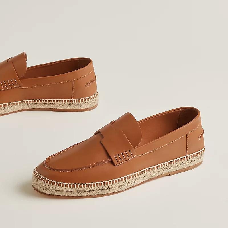 Giày Hermes Trip Espadrille Nam Nâu