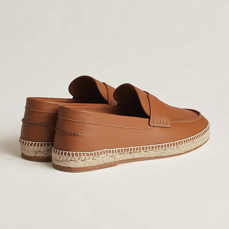 Giày Hermes Trip Espadrille Nam Nâu