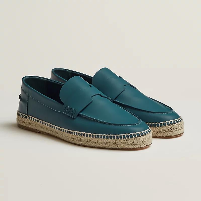 Giày Hermes Trip Espadrille Bleu Canard Nam Xanh Dương