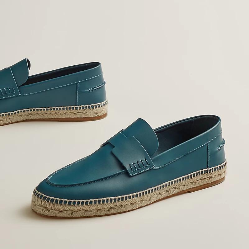 Giày Hermes Trip Espadrille Bleu Canard Nam Xanh Dương