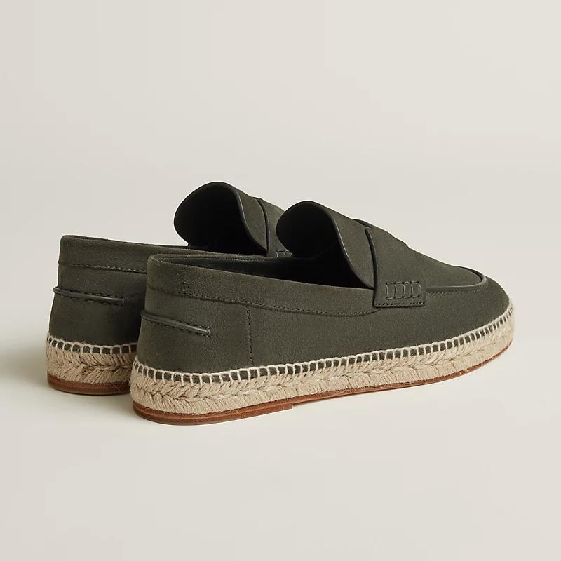 Giày Hermes Trip Espadrille Vert Forêt Nam Xanh Lá