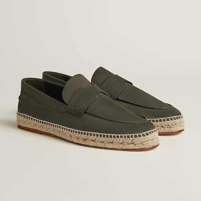 Giày Hermes Trip Espadrille Vert Forêt Nam Xanh Lá