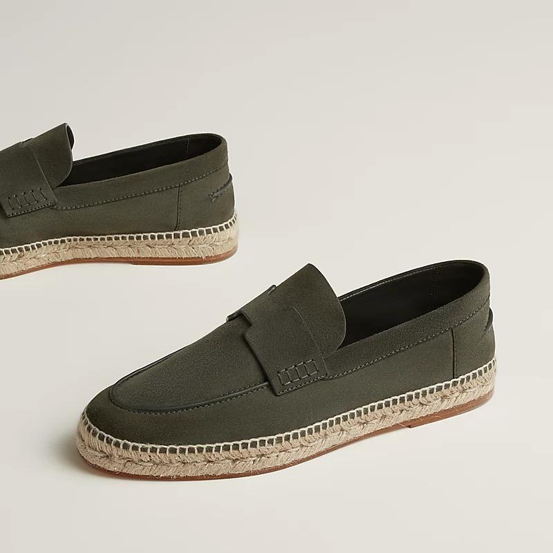 Giày Hermes Trip Espadrille Vert Forêt Nam Xanh Lá