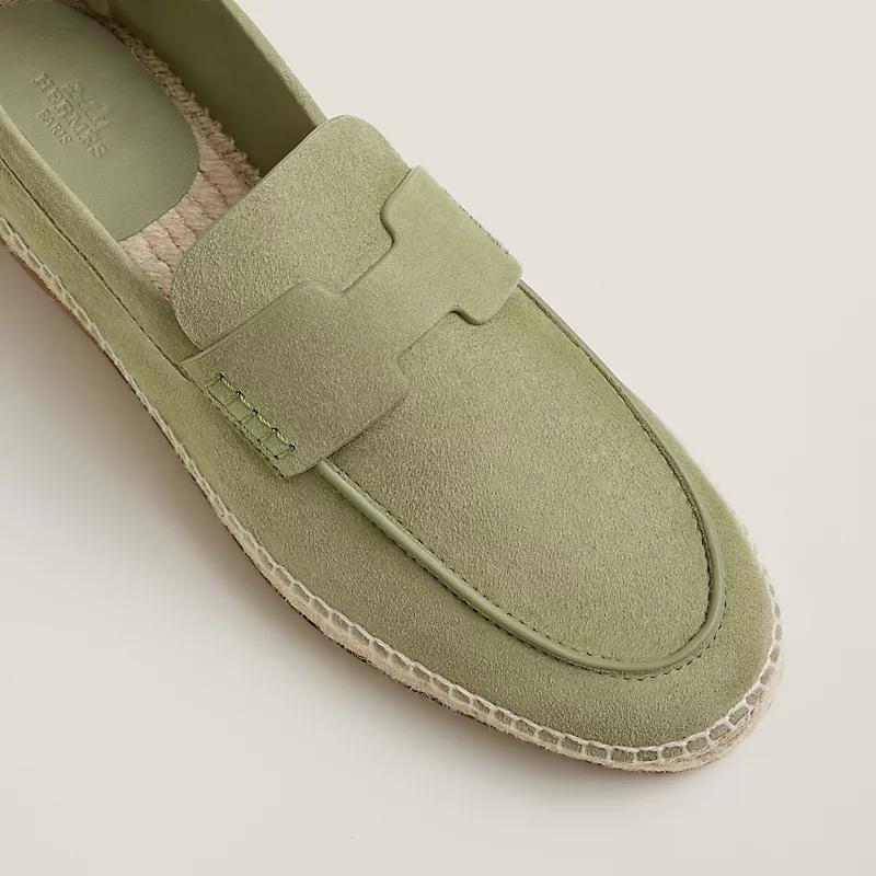 Giày Hermes Trip Espadrille Nam Xanh Mint