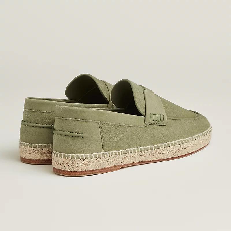 Giày Hermes Trip Espadrille Nam Xanh Mint