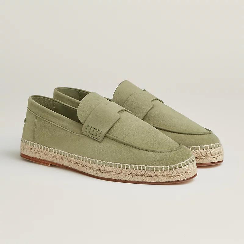 Giày Hermes Trip Espadrille Nam Xanh Mint