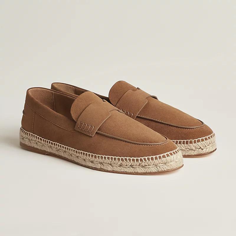 Giày Hermes Trip Espadrille Brun Fumé Nam Nâu