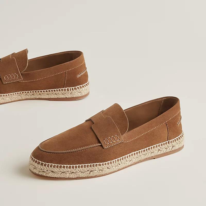 Giày Hermes Trip Espadrille Brun Fumé Nam Nâu