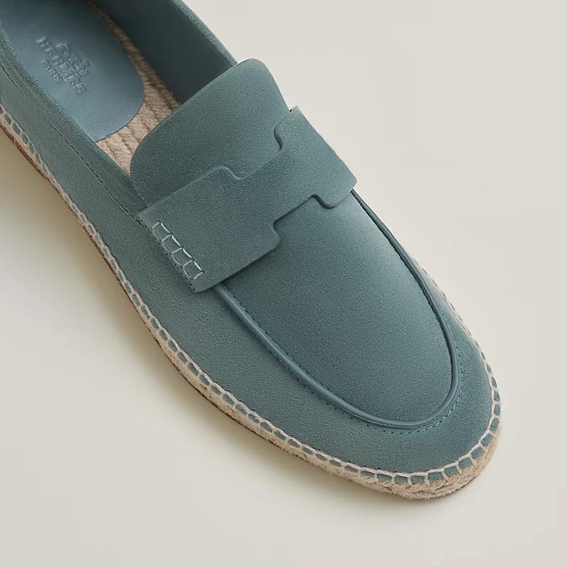 Giày Hermes Trip Espadrille Gris Antarctique Nam Xanh Dương