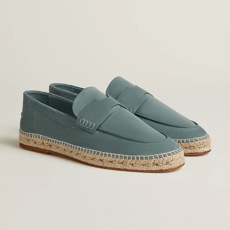 Giày Hermes Trip Espadrille Gris Antarctique Nam Xanh Dương