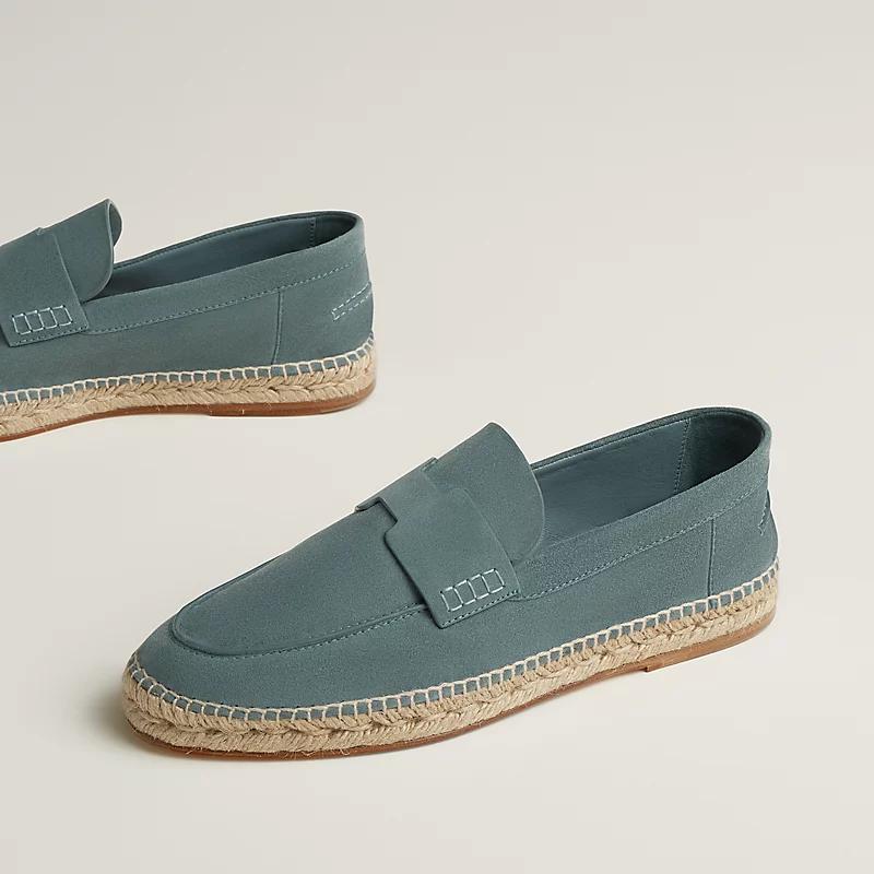 Giày Hermes Trip Espadrille Gris Antarctique Nam Xanh Dương