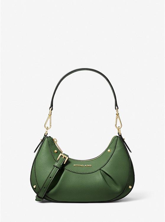 Túi Michael Kors Enzo Small Pebbled Leather Shoulder Bag Nữ Xanh Lá